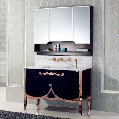 Black luxury french style bathroom vanity cabinet K-2860