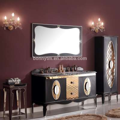 Foshan BONNYTM A-3805 Classic Double Ceramic Sinks Bathroom Vanity Cabinet