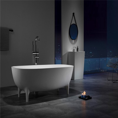 Acrylic Whirlpool Freestanding Bathtub Exquisite Bathroom Bathtubs Artificial Stone